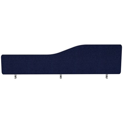 Impulse Plus Wave Desk Screen, 1600x300mm, Royal Blue