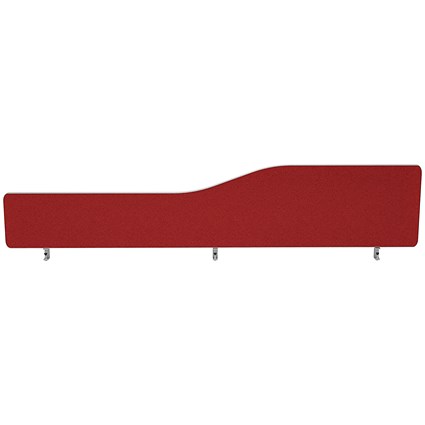 Impulse Plus Wave Desk Screen, 1800x300mm, Burgundy