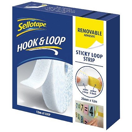 Sellotape Sticky Loop Strip Removable 25mmx12m
