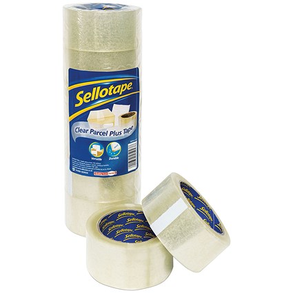 Sellotape Superseal Case Sealing Tape, Polypropylene, 50mmx66m, Clear, Pack of 6
