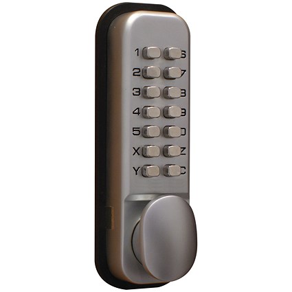 Lockit Mechanical Push Button Digital Lock, Chrome