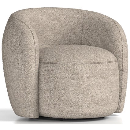 Phoebe Swivel Accent Chair, Cream Boucle