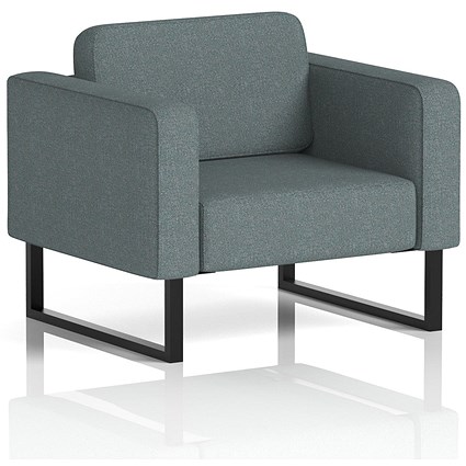 Brixworth Armchair, With Black Legs, In Main Line Flax Fabric, Westminster