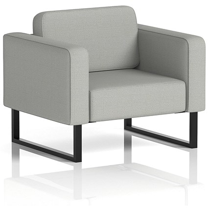 Brixworth Armchair, With Black Legs, In Sumi Fabric, Tokyo