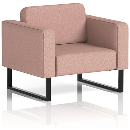 Brixworth Armchair, With Black Legs, In Yoredale Fabric, Kidstone