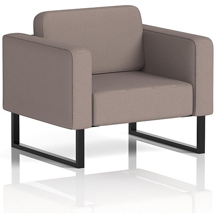 Brixworth Armchair, With Black Legs, In Yoredale Fabric, Settle
