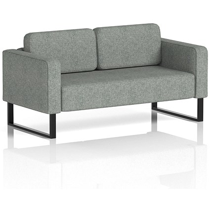 Brixworth 2 Seater Sofa, With Black Legs, In Rivet Fabric, Prime