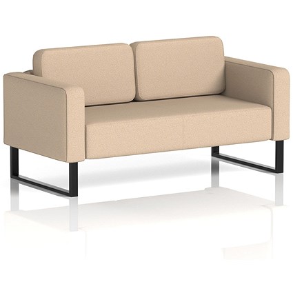Brixworth 2 Seater Sofa, With Black Legs, In Synergy Fabric, Affix