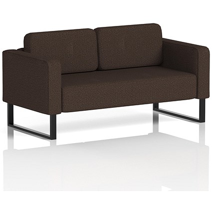 Brixworth 2 Seater Sofa, With Black Legs, In Synergy Fabric, Wed