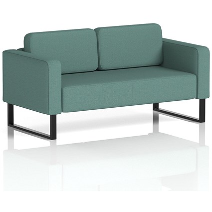 Brixworth 2 Seater Sofa, With Black Legs, In Sumi Fabric, Handa