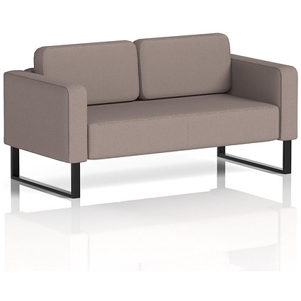 Brixworth 2 Seater Sofa, With Black Legs, In Yoredale Fabric, Settle