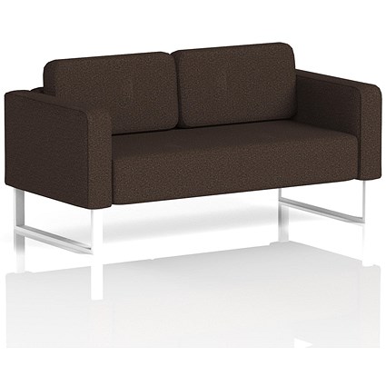 Brixworth 2 Seater Sofa, With White Legs, In Synergy Fabric, Wed