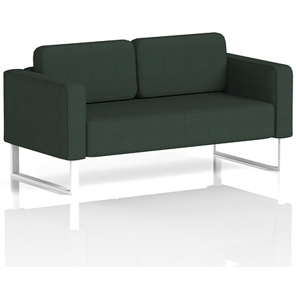 Brixworth 2 Seater Sofa, With White Legs, In Yoredale Fabric, Ingleton