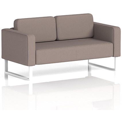 Brixworth 2 Seater Sofa, With White Legs, In Yoredale Fabric, Settle