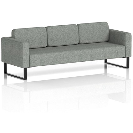 Brixworth 3 Seater Sofa, With Black Legs, In Rivet Fabric, Prime