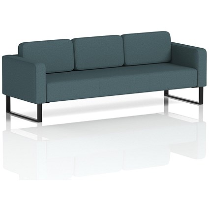 Brixworth 3 Seater Sofa, With Black Legs, In X2 Fabric, Polygon
