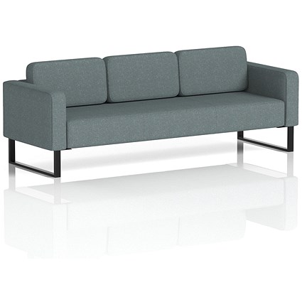 Brixworth 3 Seater Sofa, With Black Legs, In Main Line Flax Fabric, Westminster