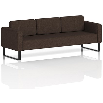 Brixworth 3 Seater Sofa, With Black Legs, In Synergy Fabric, Wed