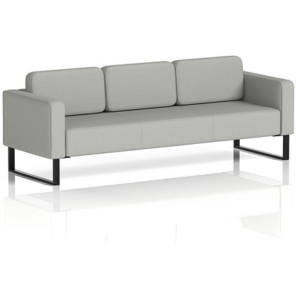 Brixworth 3 Seater Sofa, With Black Legs, In Sumi Fabric, Tokyo