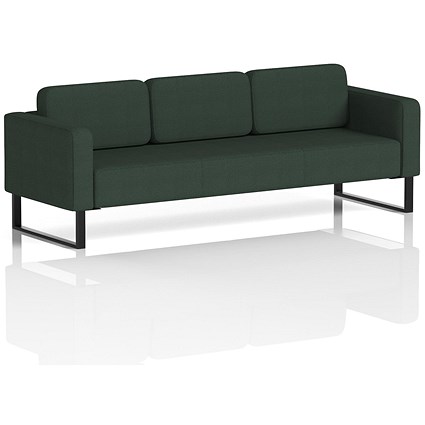 Brixworth 3 Seater Sofa, With Black Legs, In Yoredale Fabric, Ingleton