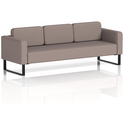 Brixworth 3 Seater Sofa, With Black Legs, In Yoredale Fabric, Settle