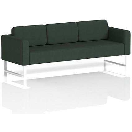Brixworth 3 Seater Sofa, With White Legs, In Yoredale Fabric, Ingleton