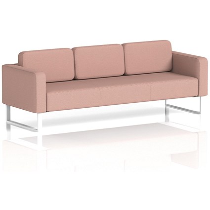 Brixworth 3 Seater Sofa, With White Legs, In Yoredale Fabric, Kidstone