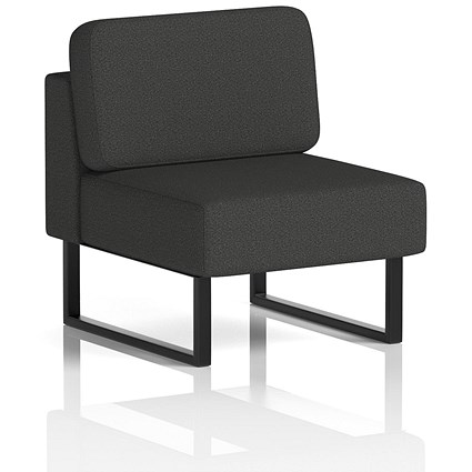 Brixworth Modular Seating Central Unit, With Black Legs, In Synergy Fabric, Mix
