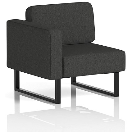 Brixworth Modular Seating Right Unit, With Black Legs, In Synergy Fabric, Mix