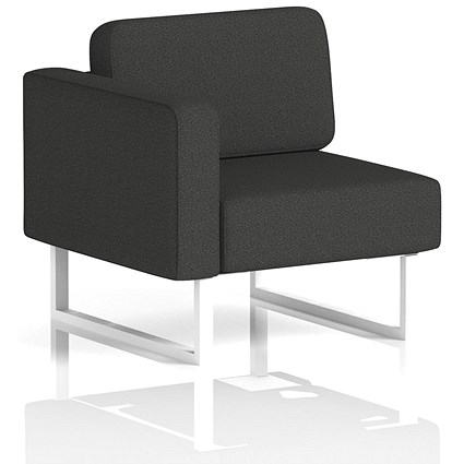Brixworth Modular Seating Right Unit, With White Legs, In Synergy Fabric, Mix