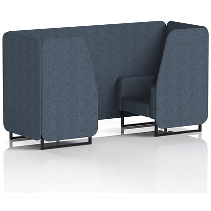 Brixworth 2 Seater Booth, Black Legs, Rivet Fabric, Crucible Panels And Sofa