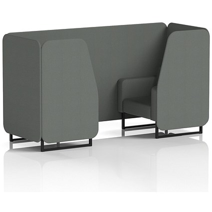 Brixworth 2 Seater Booth, Black Legs, Sumi Fabric, Kobe Panels And Sofa