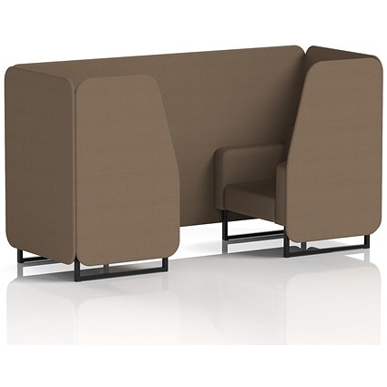 Brixworth 2 Seater Booth, Black Legs, Sumi Fabric, Osaka Panels And Sofa