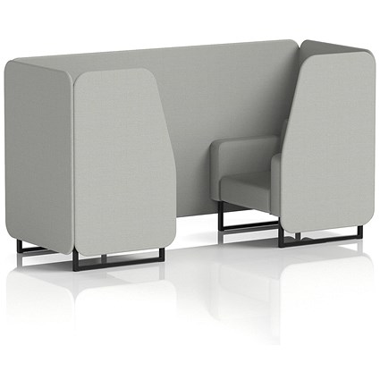 Brixworth 2 Seater Booth, Black Legs, Sumi Fabric, Tokyo Panels And Sofa
