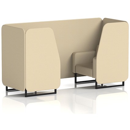 Brixworth 2 Seater Booth, Black Legs, Sumi Fabric, Zen Panels And Sofa