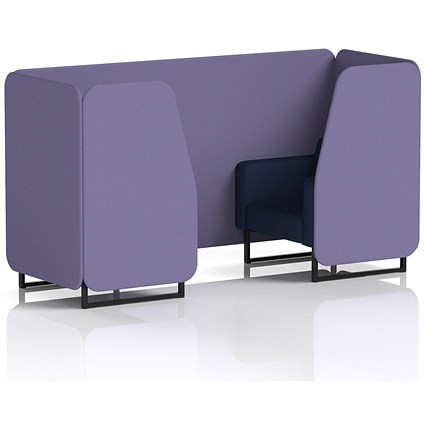Brixworth 2 Seater Booth, Black Legs, Synergy Fabric, Order Panels And Alike Sofa