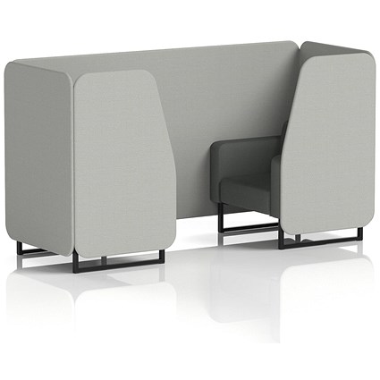 Brixworth 2 Seater Booth, Black Legs, Sumi Fabric, Tokyo Panels And Kobe Sofa Brixworth 2 Seater Booth, Black Legs, Sumi Fabric, Tokyo Panels And Kobe Sofa