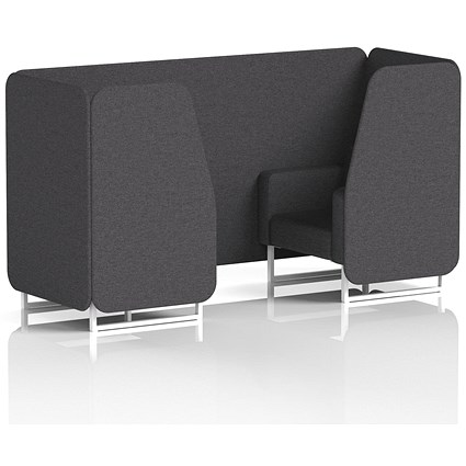 Brixworth 2 Seater Booth, White Legs, X2 Fabric, Arithmetic Panels And Sofa