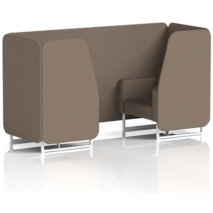 Brixworth 2 Seater Booth, White Legs, X2 Fabric, Theory Panels And Sofa Brixworth 2 Seater Booth, White Legs, X2 Fabric, Theory Panels And Sofa