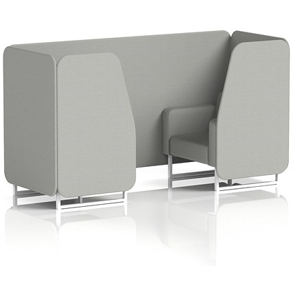 Brixworth 2 Seater Booth, White Legs, Sumi Fabric, Tokyo Panels And Sofa