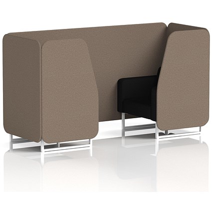 Brixworth 2 Seater Booth, White Legs, X2 Fabric, Theory Panels And Diameter Sofa Brixworth 2 Seater Booth, White Legs, X2 Fabric, Theory Panels And Diameter Sofa