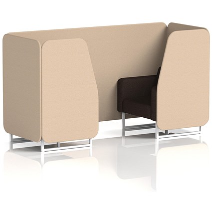 Brixworth 2 Seater Booth, White Legs, Synergy Fabric, Affix Panels And Wed Sofa Brixworth 2 Seater Booth, White Legs, Synergy Fabric, Affix Panels And Wed Sofa