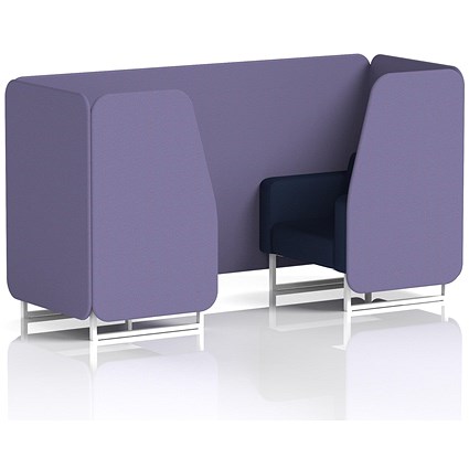 Brixworth 2 Seater Booth, White Legs, Synergy Fabric, Order Panels And Alike Sofa