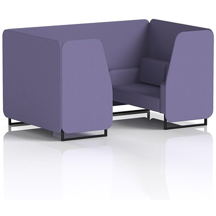 Brixworth 4 Seater Booth, Black Legs, Synergy Fabric, Order Panels And Sofa