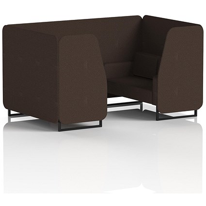 Brixworth 4 Seater Booth, Black Legs, Synergy Fabric, Wed Panels And Sofa