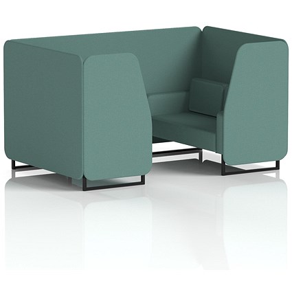 Brixworth 4 Seater Booth, Black Legs, Sumi Fabric, Handa Panels And Sofa