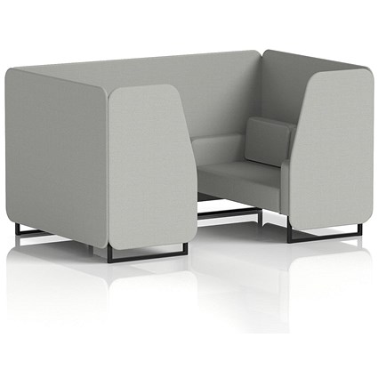 Brixworth 4 Seater Booth, Black Legs, Sumi Fabric, Tokyo Panels And Sofa