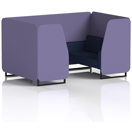 Brixworth 4 Seater Booth, Black Legs, Synergy Fabric, Order Panels And Alike Sofa