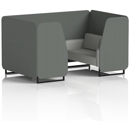 Brixworth 4 Seater Booth, Black Legs, Sumi Fabric, Kobe Panels And Tokyo Sofa
