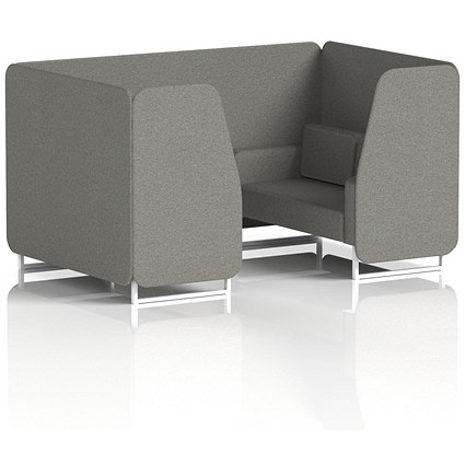 Brixworth 4 Seater Booth, White Legs, X2 Fabric, Number Panels And Sofa